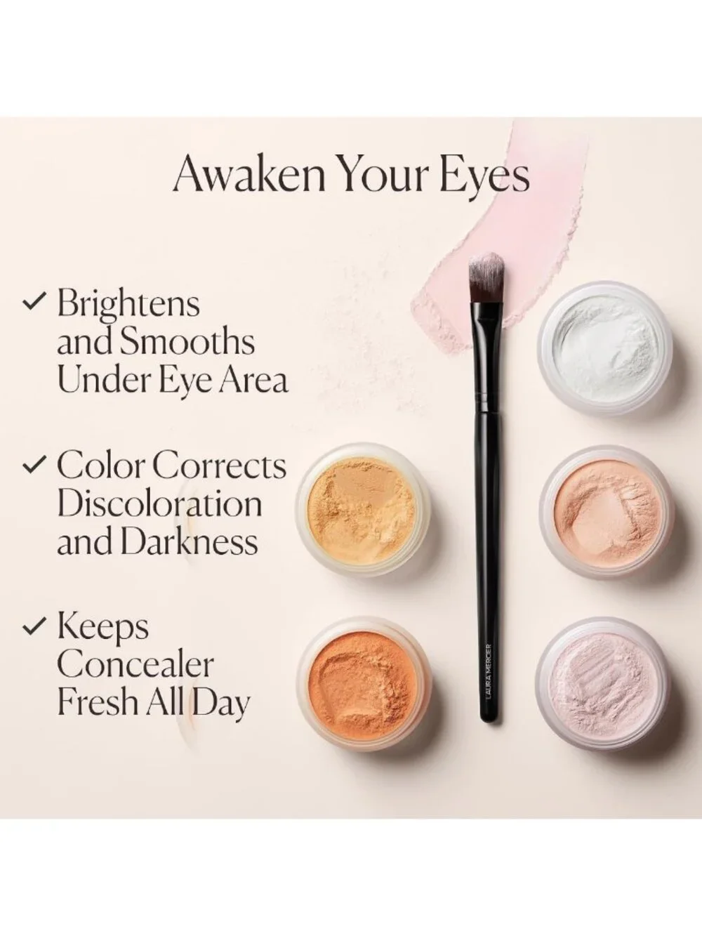 Brightening Under-Eye Loose Setting Powder - Peach & Pink Pigments, Color